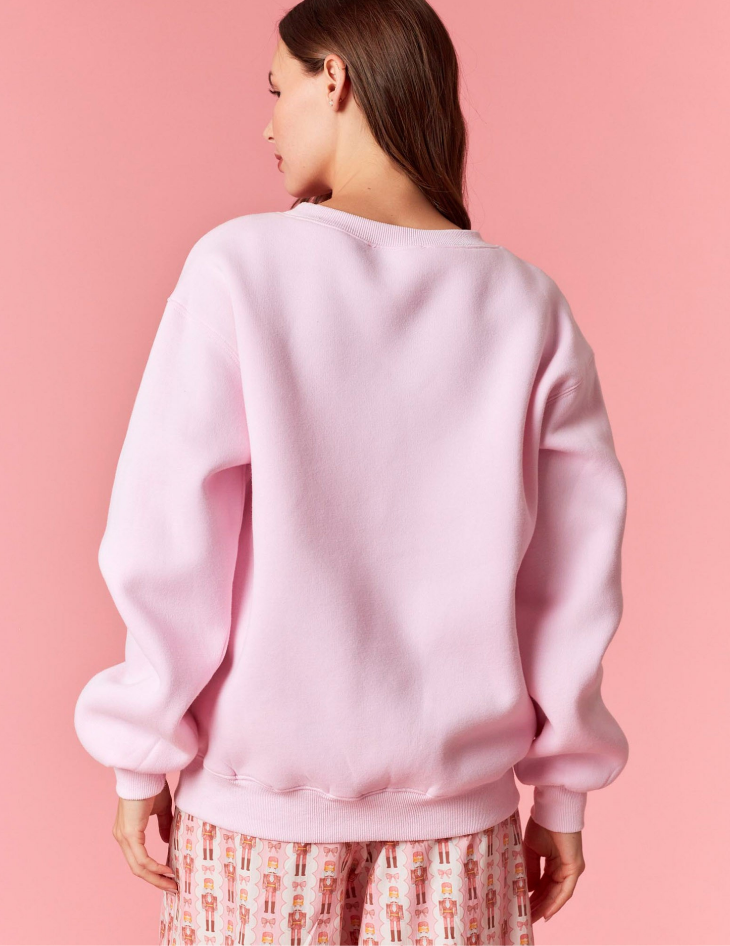 Merry Metallic Embroidery Sweatshirt