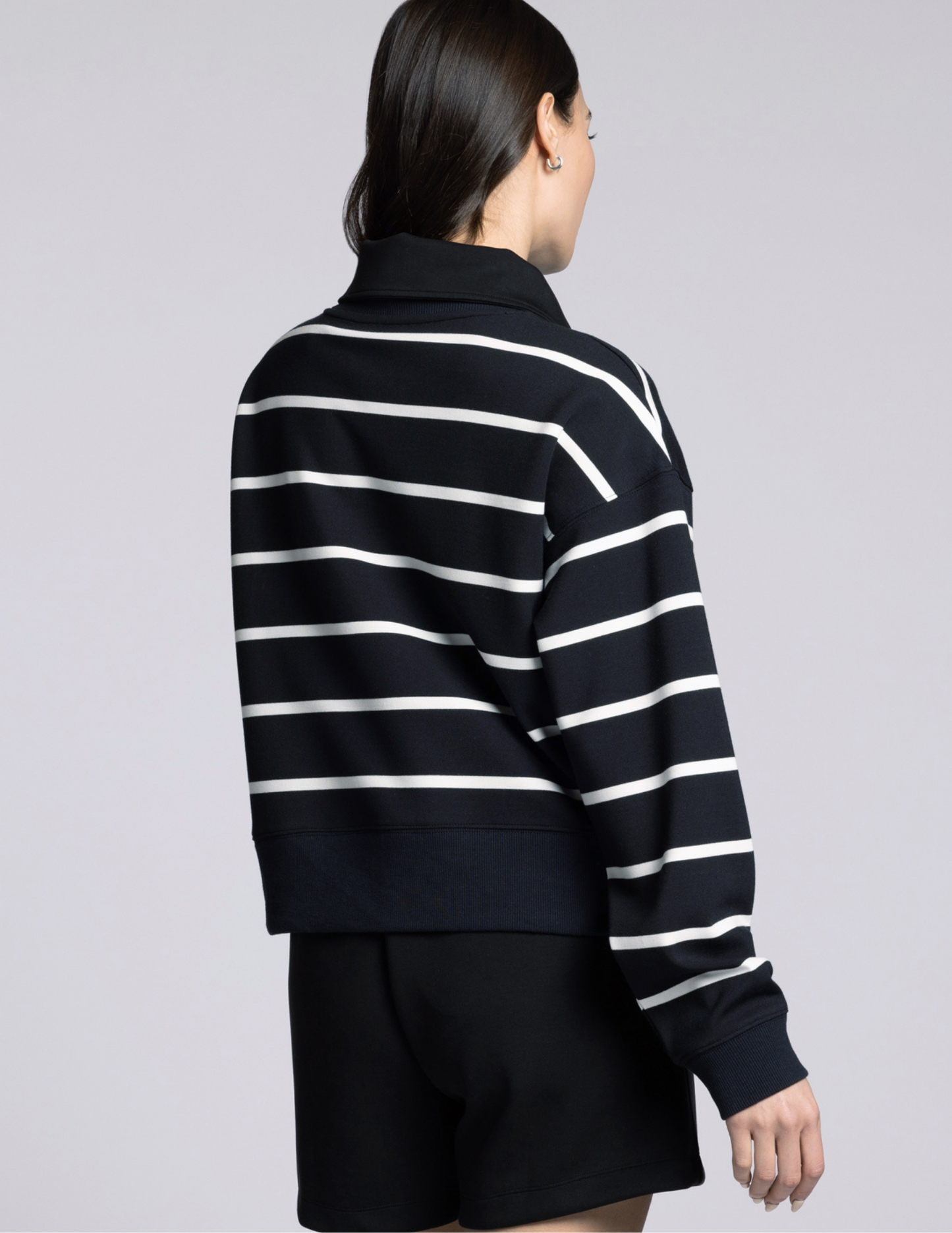 Martina Pullover- Black Stripe - Tres Chic Boutique
