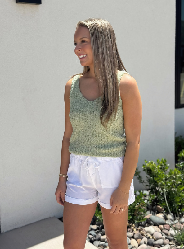 Sage Cozy Tank Top - Tres Chic Boutique