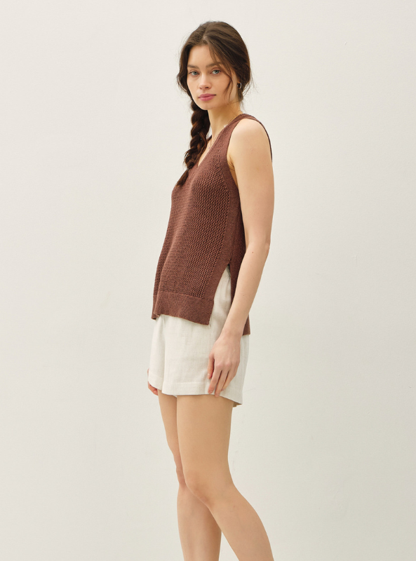 Varsity Style V-Neck Tank - Tres Chic Boutique