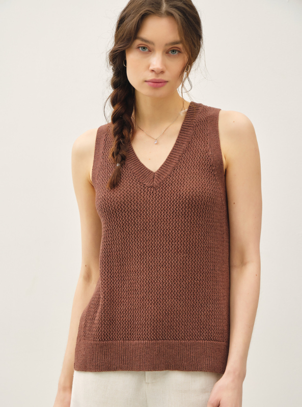 Varsity Style V-Neck Tank - Tres Chic Boutique