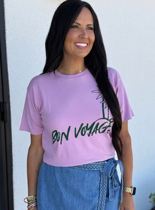 Bon Voyage Wide Boy Tee - Tres Chic Boutique