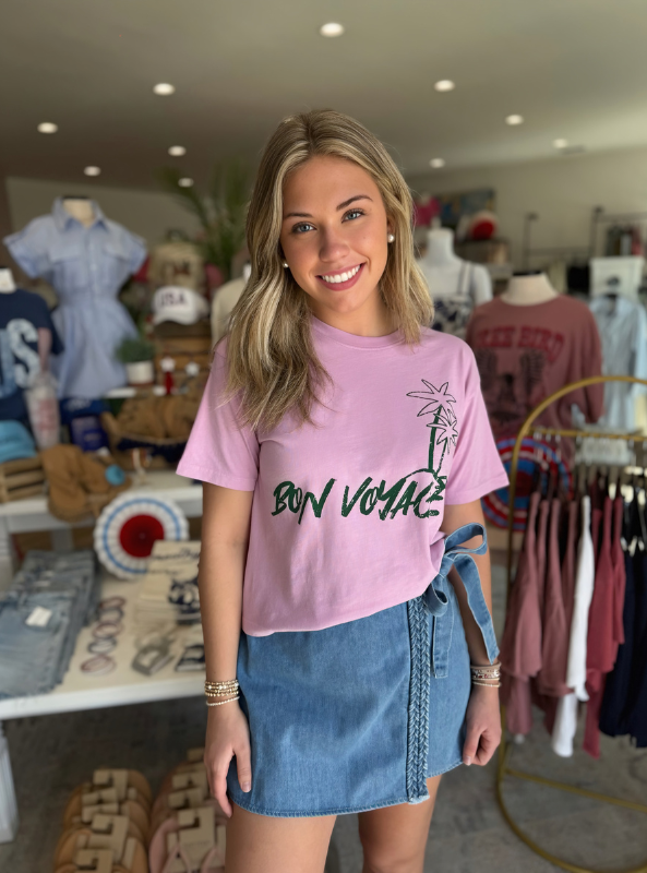 Bon Voyage Wide Boy Tee - Tres Chic Boutique