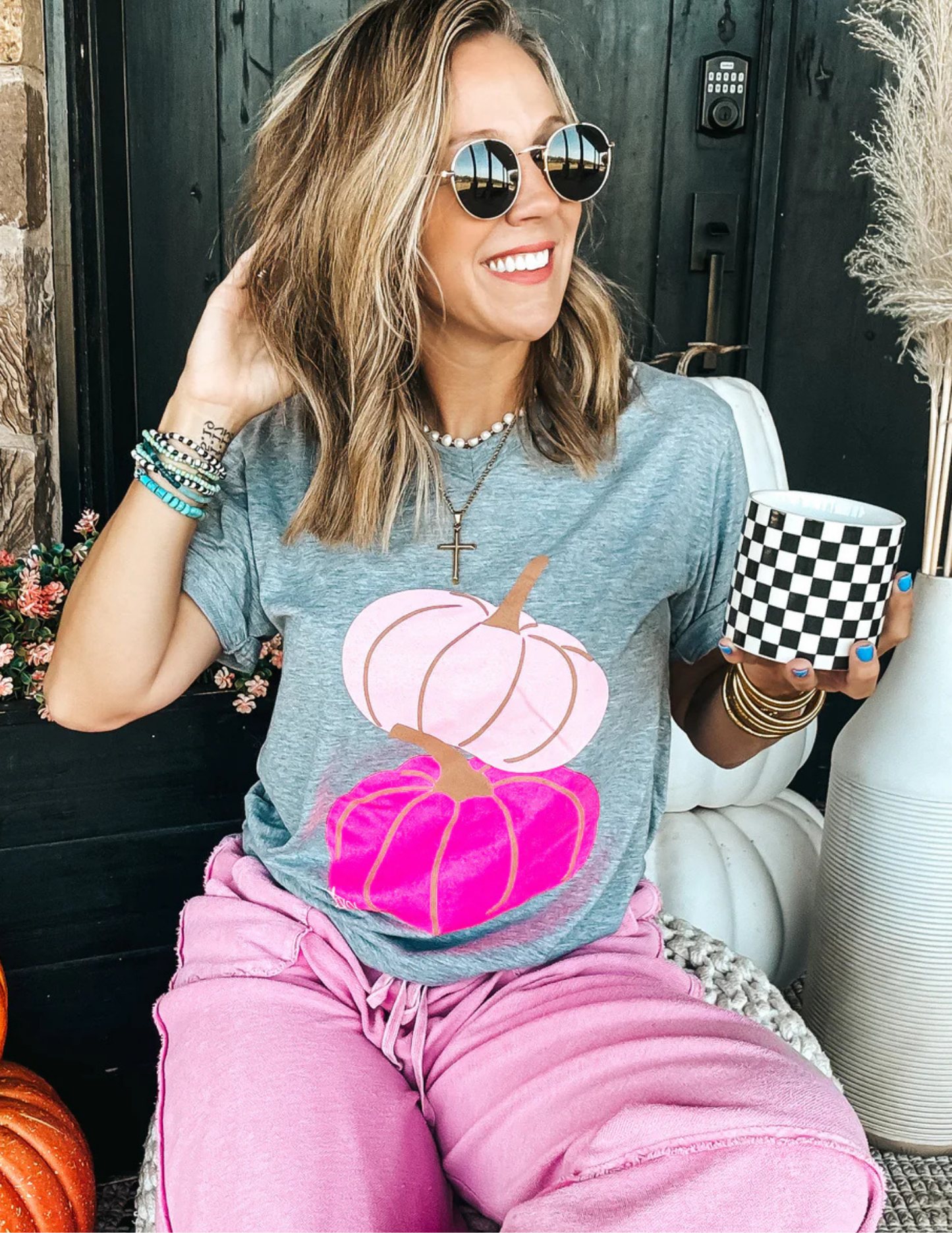 Pink Pumpkins Tee - Tres Chic Boutique