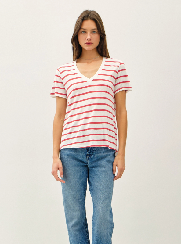 Relaxed Fit Striped Top - Tres Chic Boutique
