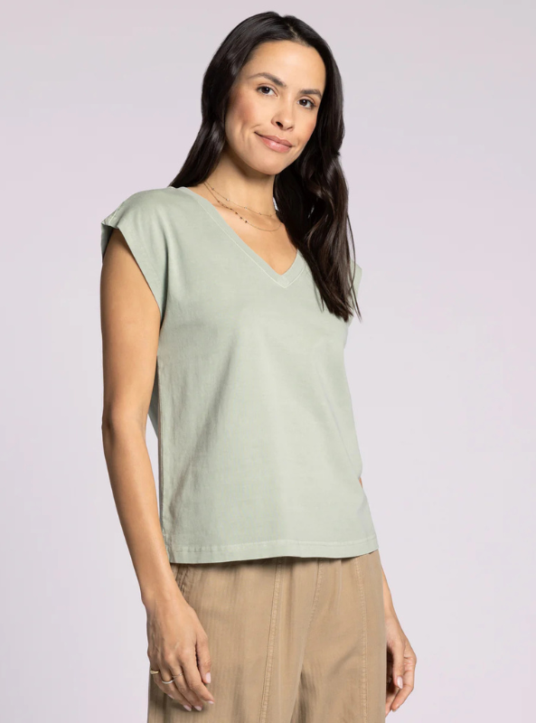 Romy Tee- Aqua Grey