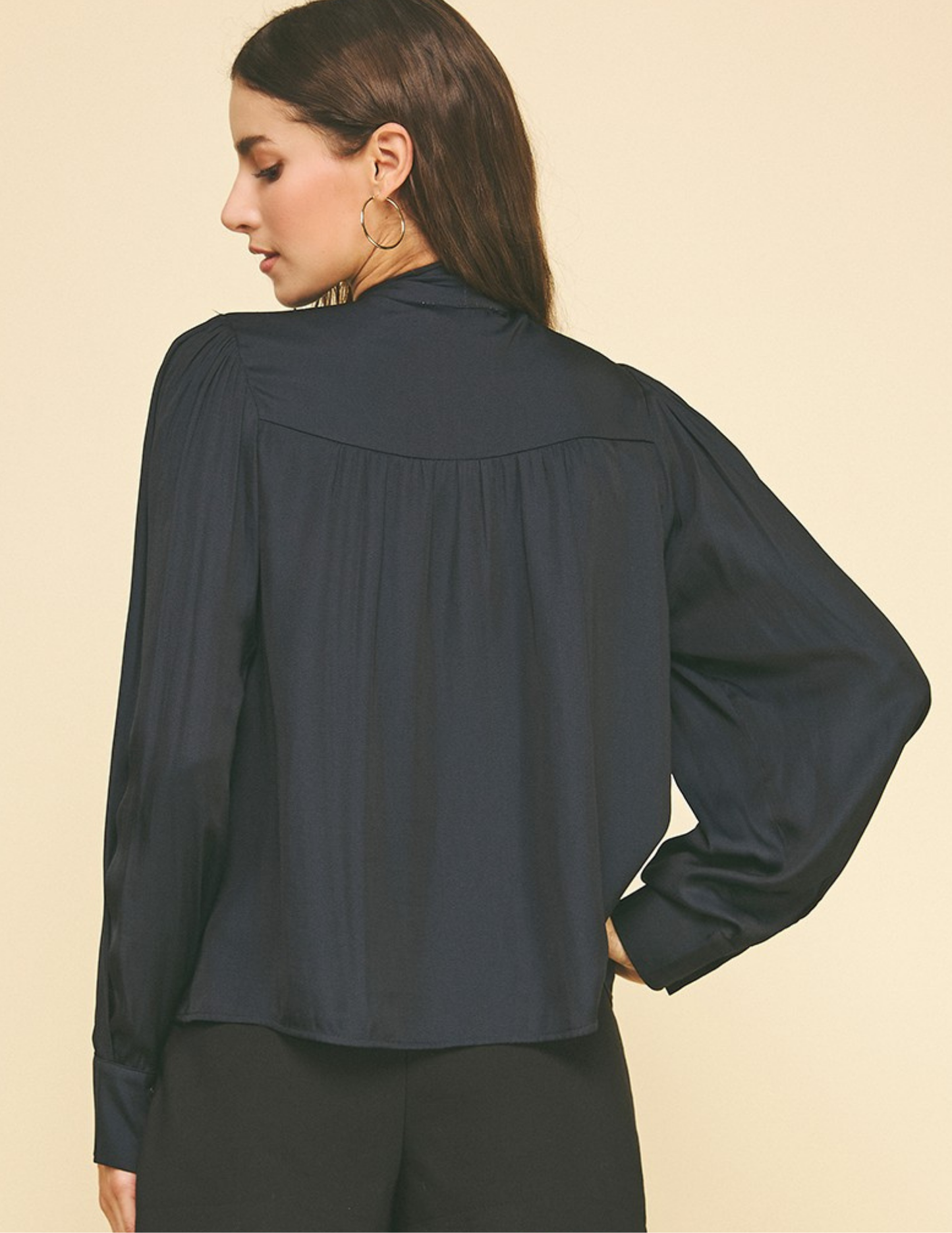 All Business Button Down Top- Ink