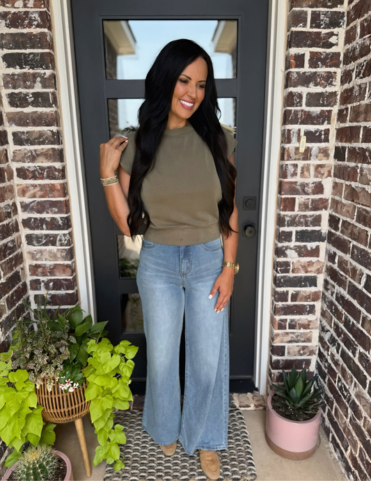 Taylor High Rise Wide Jean - Tres Chic Boutique