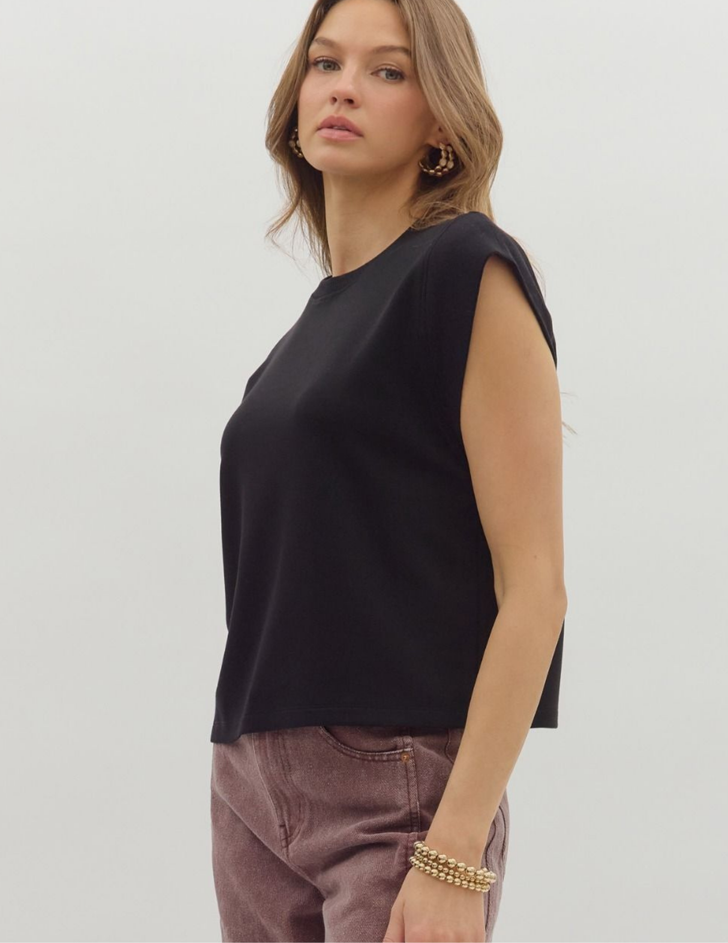 Carmen Cap Sleeve Top- Black - Tres Chic Boutique