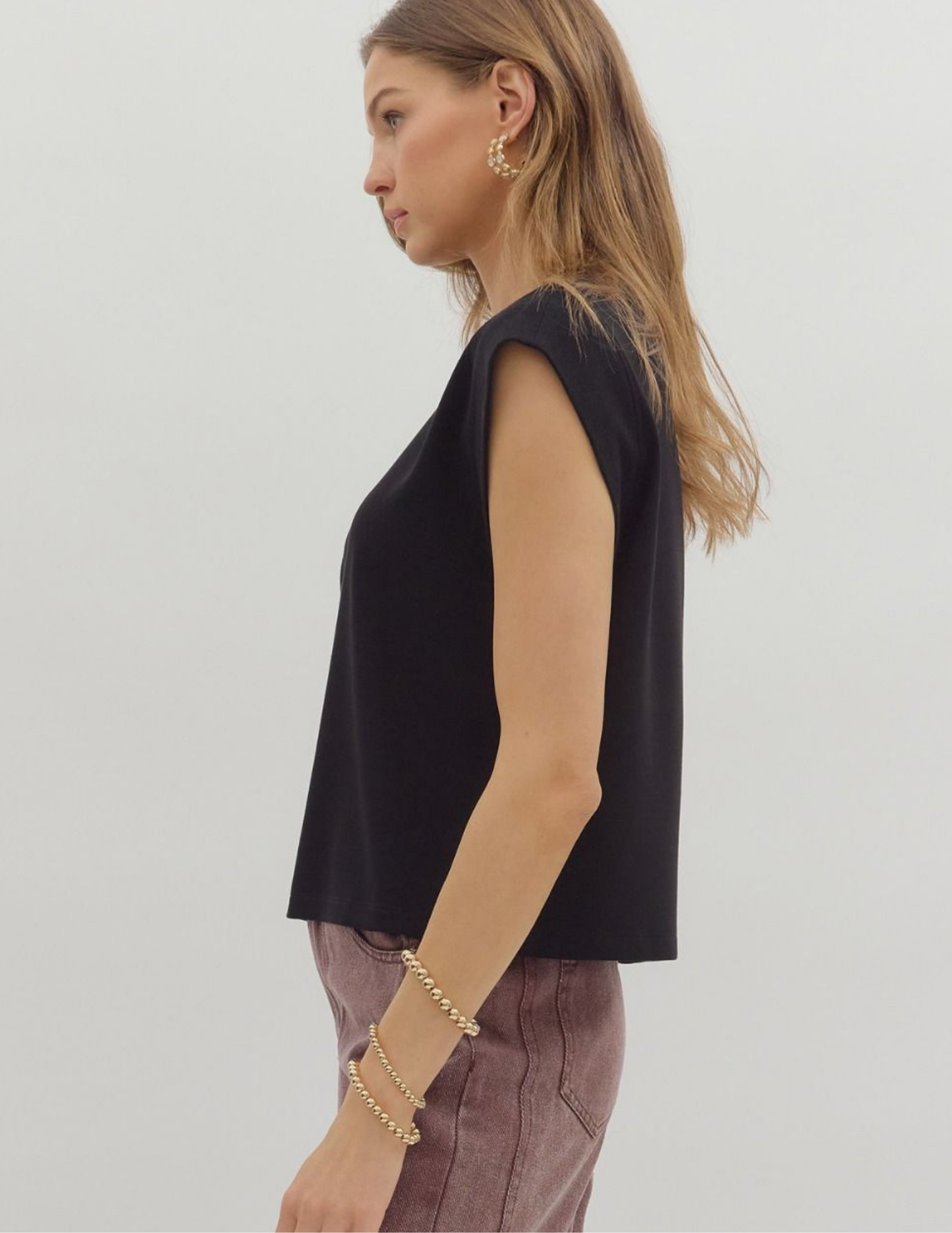 Carmen Cap Sleeve Top- Black - Tres Chic Boutique