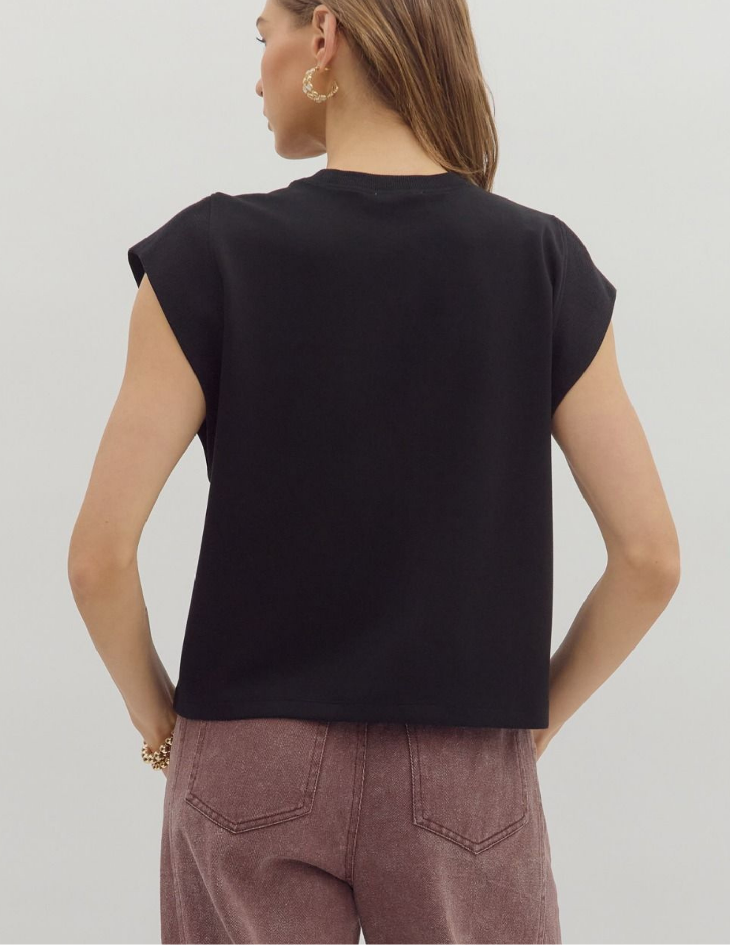 Carmen Cap Sleeve Top- Black - Tres Chic Boutique