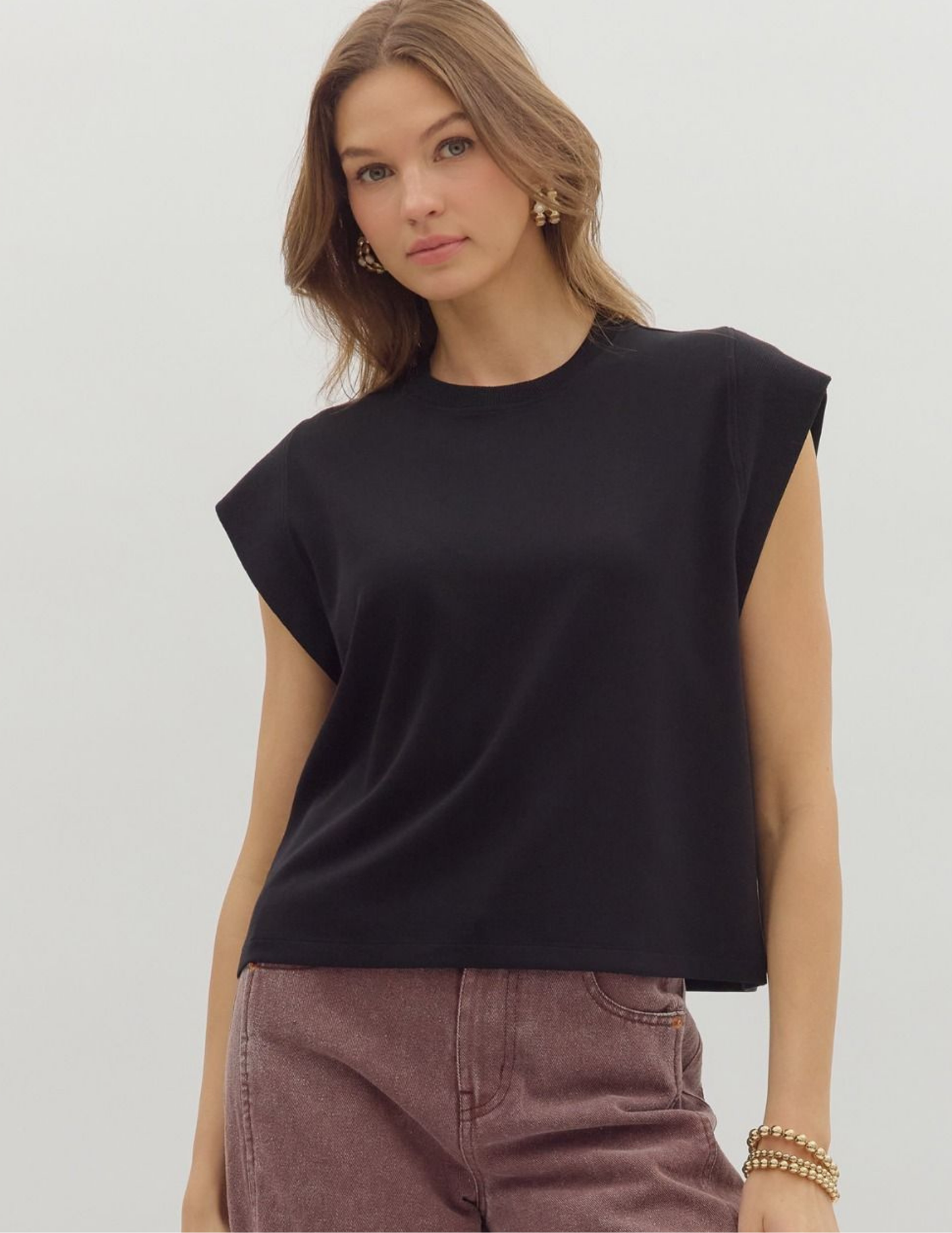 Carmen Cap Sleeve Top- Black - Tres Chic Boutique