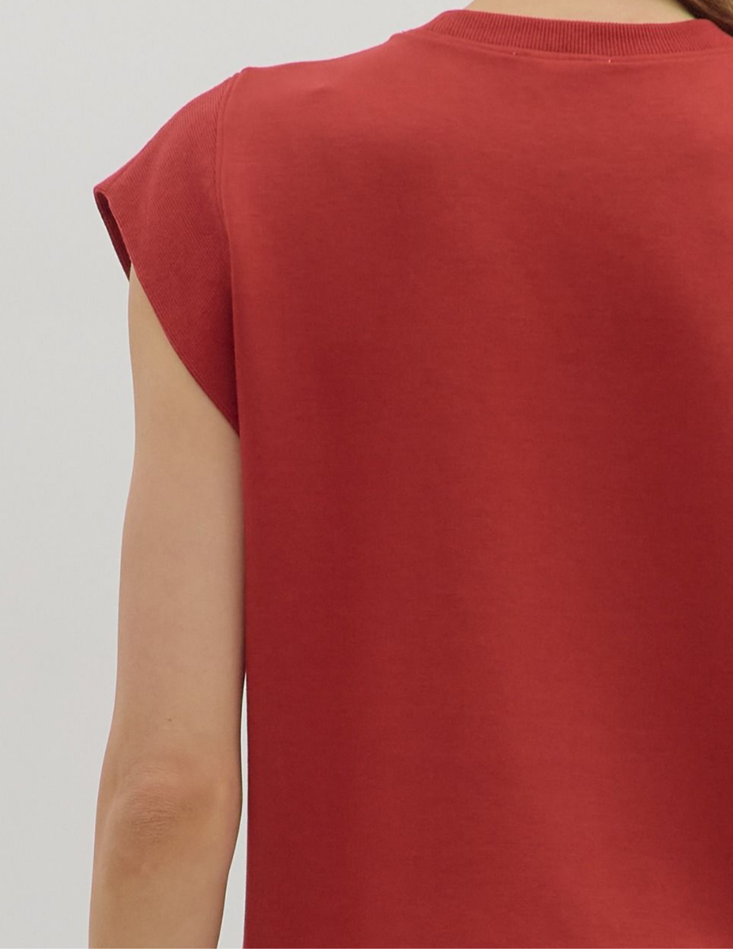 Carmen Cap Sleeve Top- Brick - Tres Chic Boutique