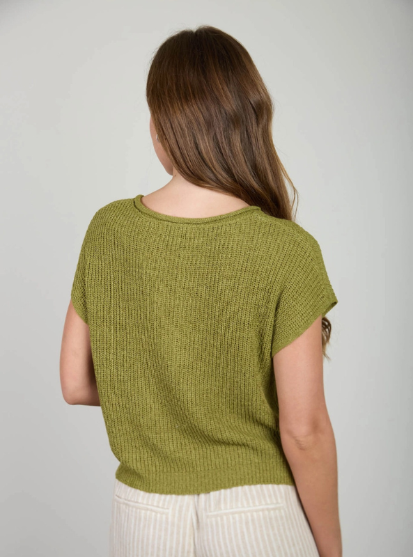 Cleo Knit Top- Kiwi