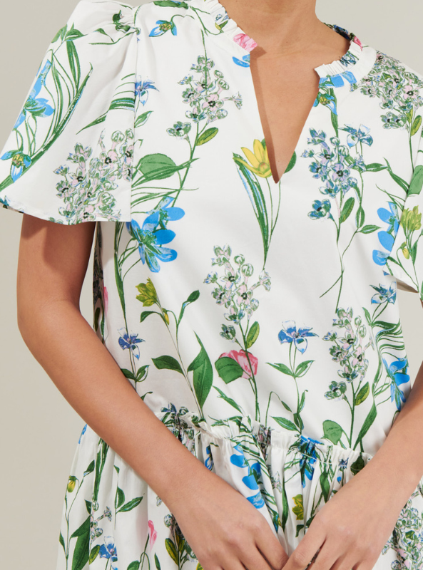 Clove Garden Floral Rock A By Trapeze Mini Dress