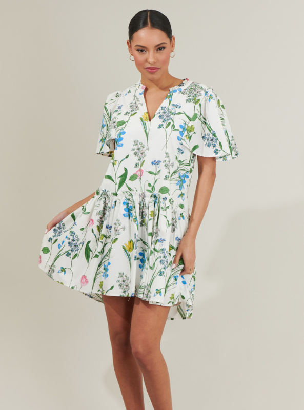 Clove Garden Floral Rock A By Trapeze Mini Dress