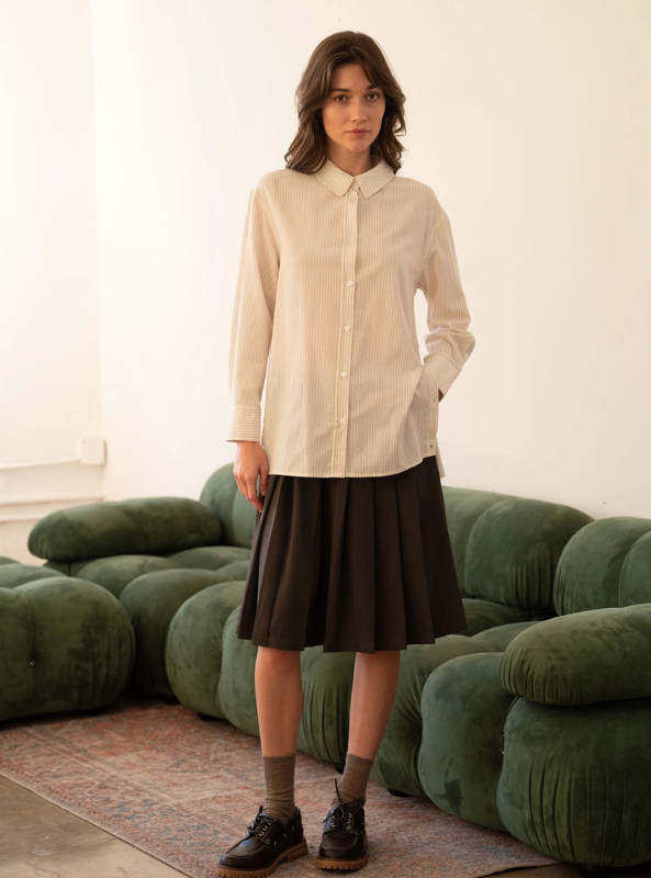 Cotton Button Down Top - Tres Chic Boutique
