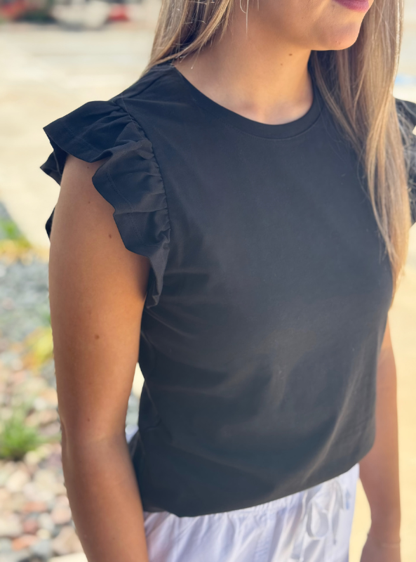 Fabiola Black Tee