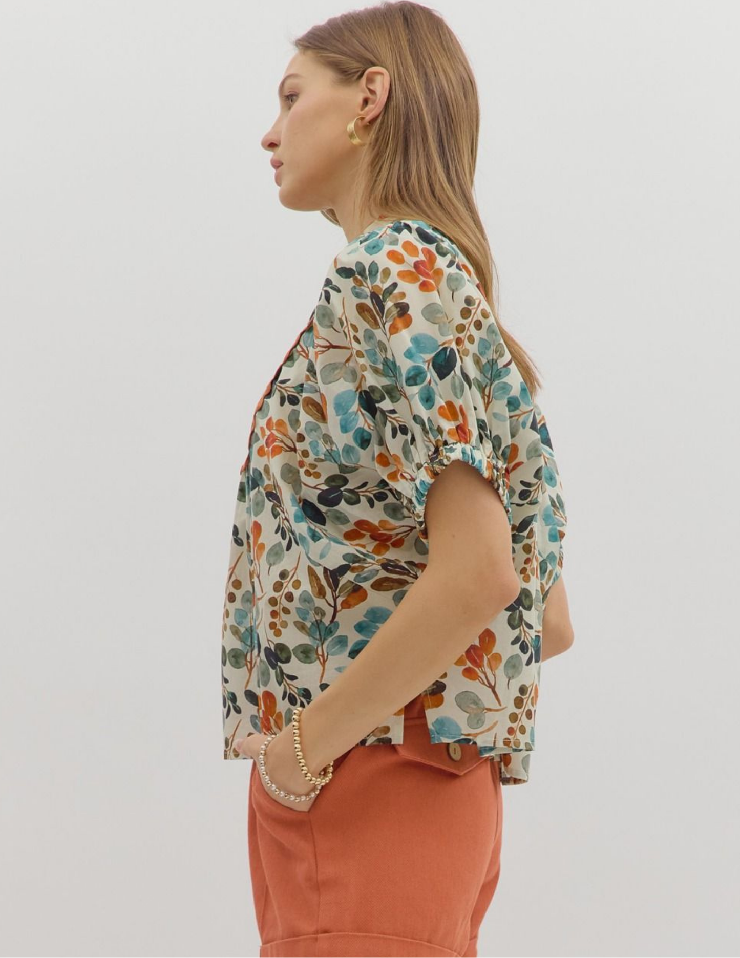 Fall Foliage Ecru Top - Tres Chic Boutique