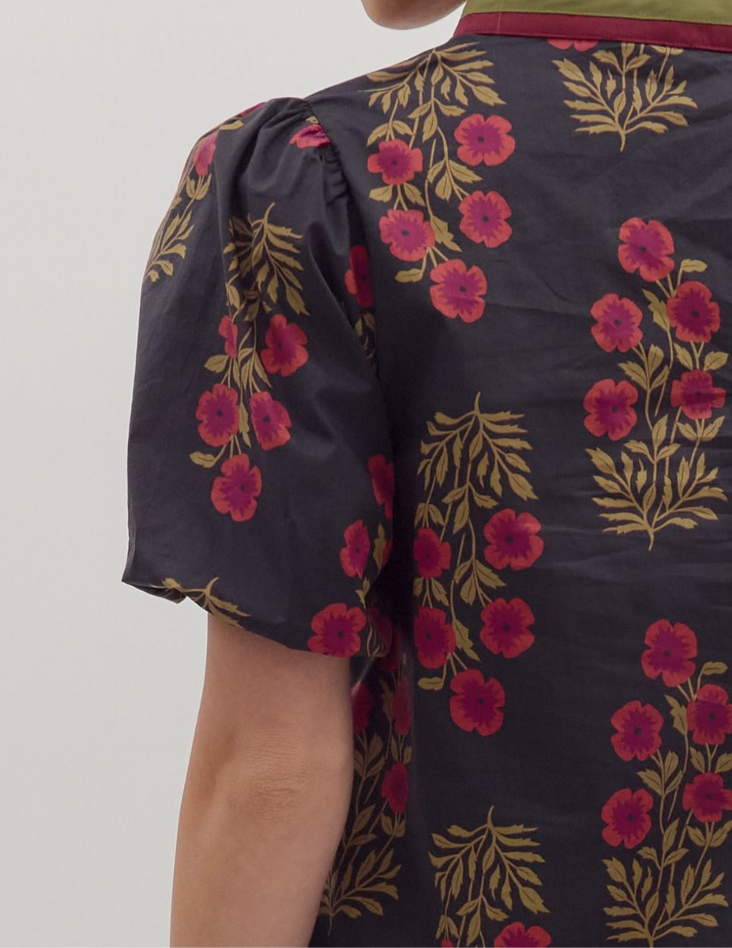Flourish With Love Floral V Neck Top-Black - Tres Chic Boutique