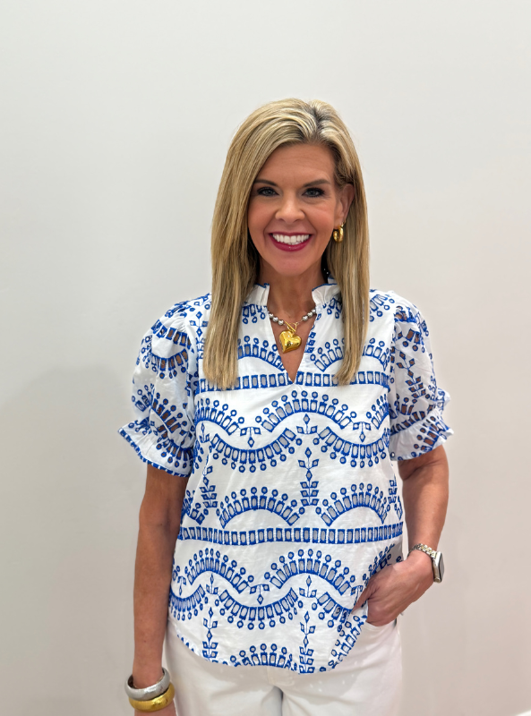 Off White Eyelet Top - Tres Chic Boutique