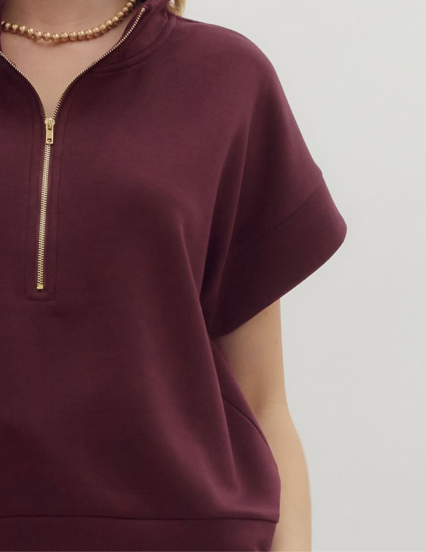 On The Go Burgundy Top