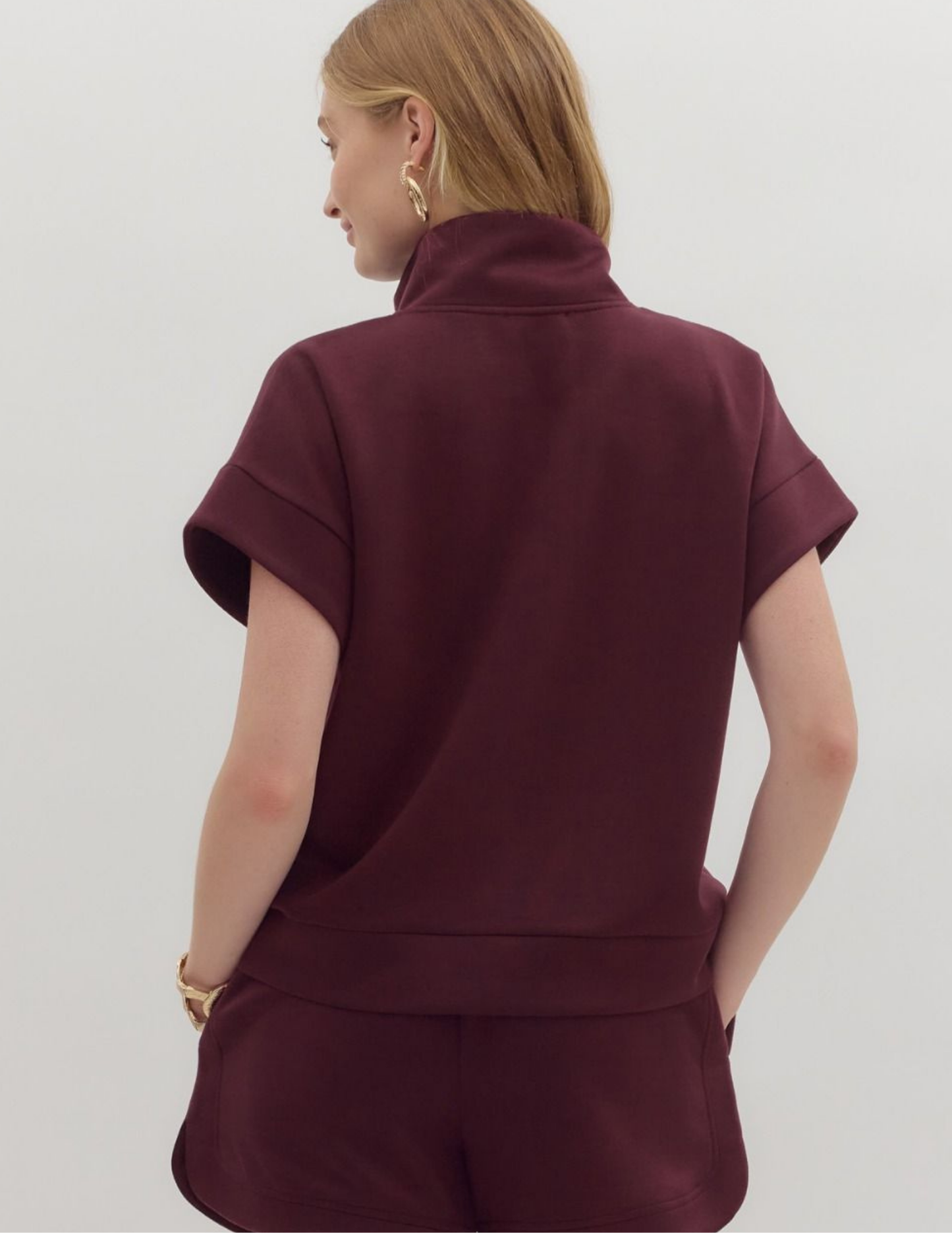 On The Go Burgundy Top