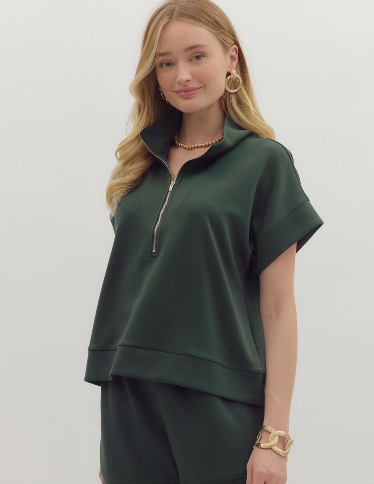 On The Go Forest Top - Tres Chic Boutique