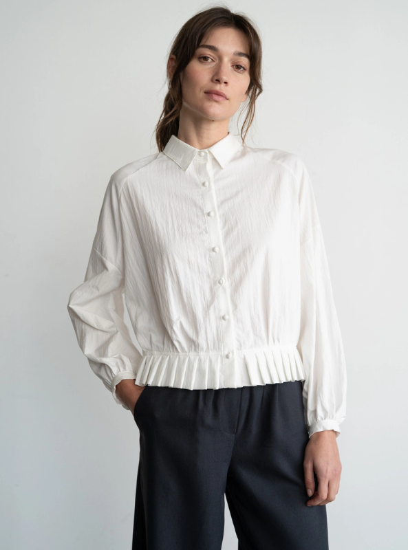 Pleated Hem Raglan Top - Tres Chic Boutique