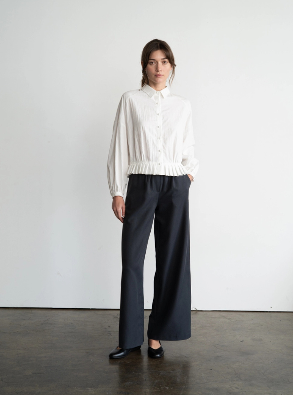 Pleated Hem Raglan Top - Tres Chic Boutique