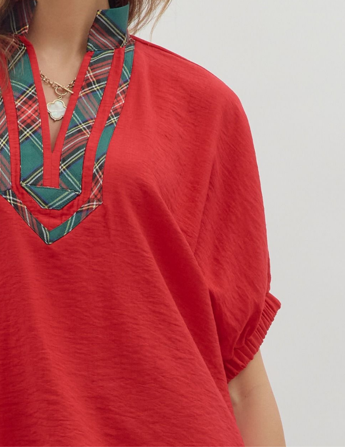 Red Dolman Top