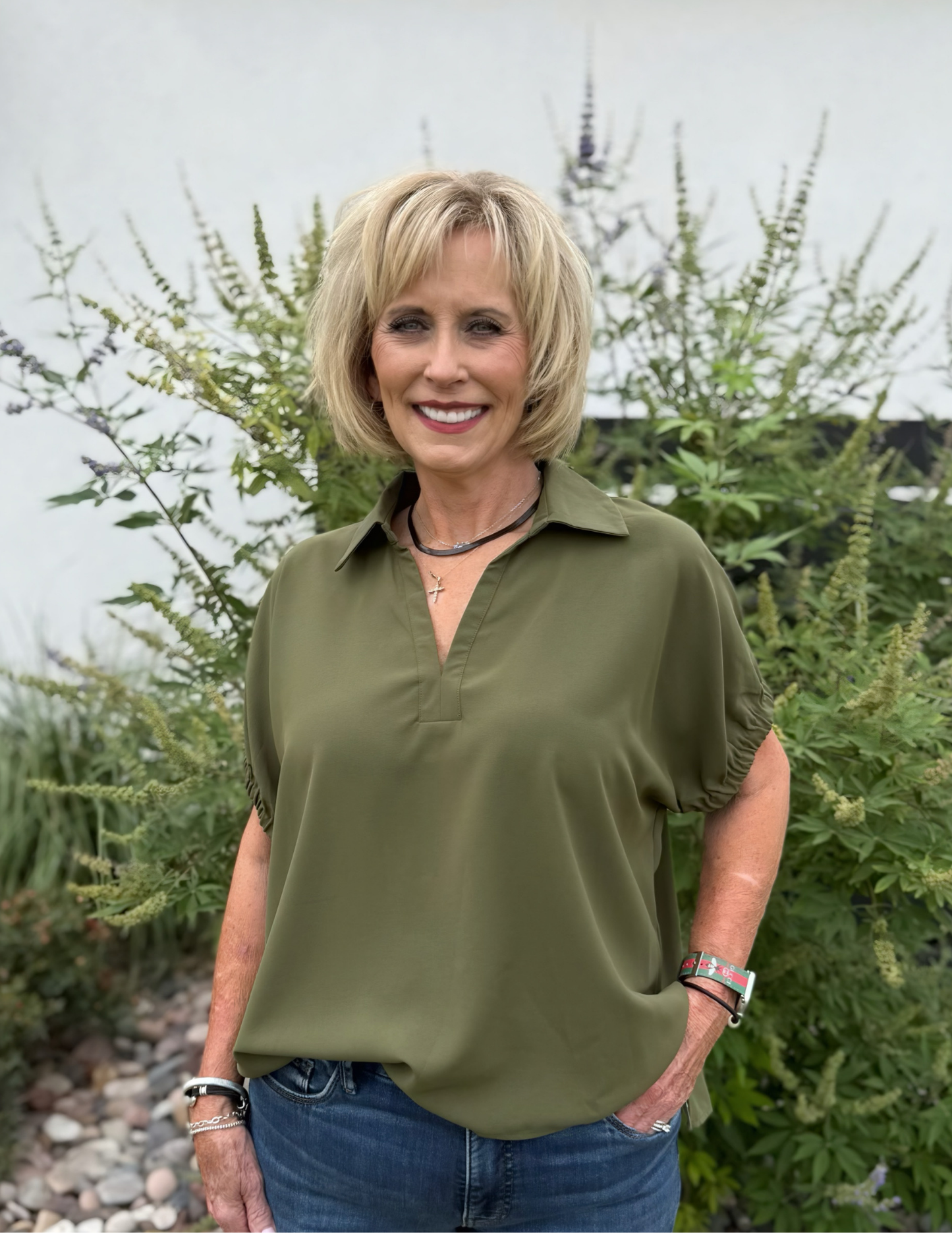 Solid Go To Tunic- Olive - Tres Chic Boutique