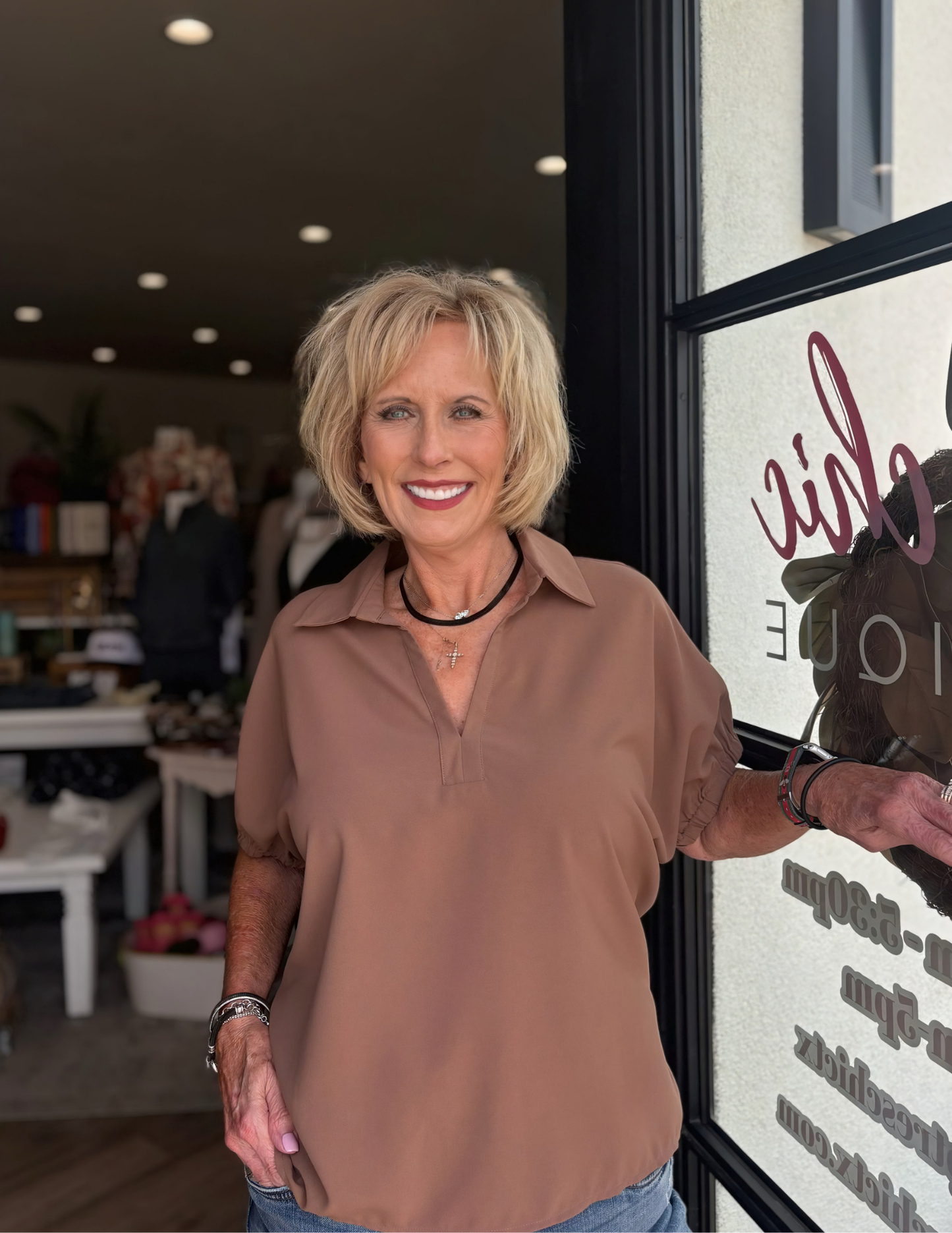 Solid Go To Tunic- Mocha - Tres Chic Boutique
