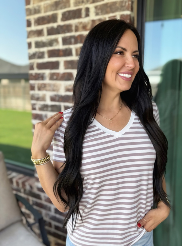 Tatiana Tee- Purple Dove - Tres Chic Boutique