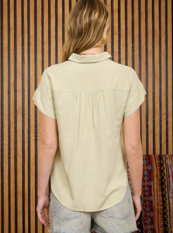The Briar Blouse- Light Olive