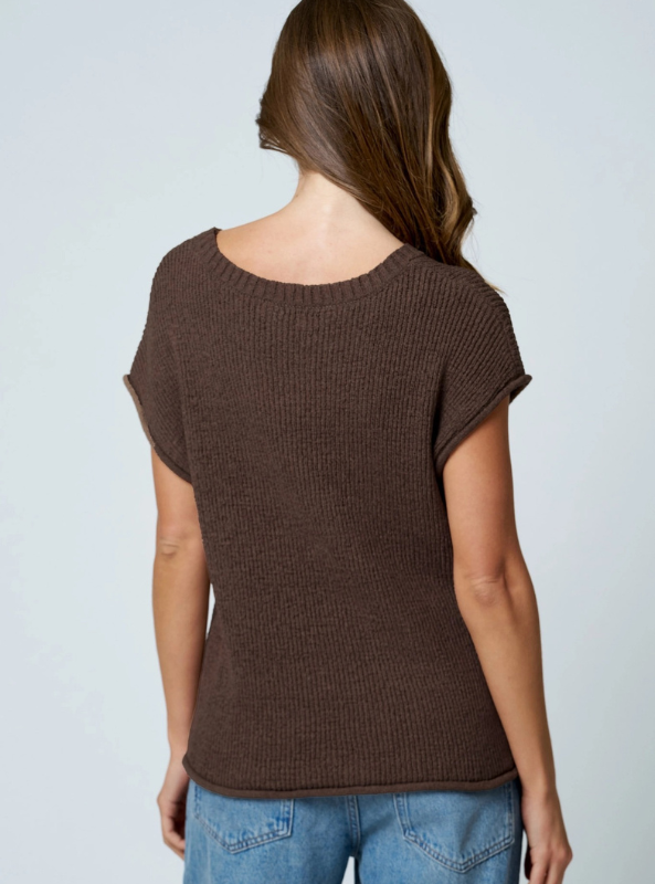 The Colette Top- Chocolate Brown