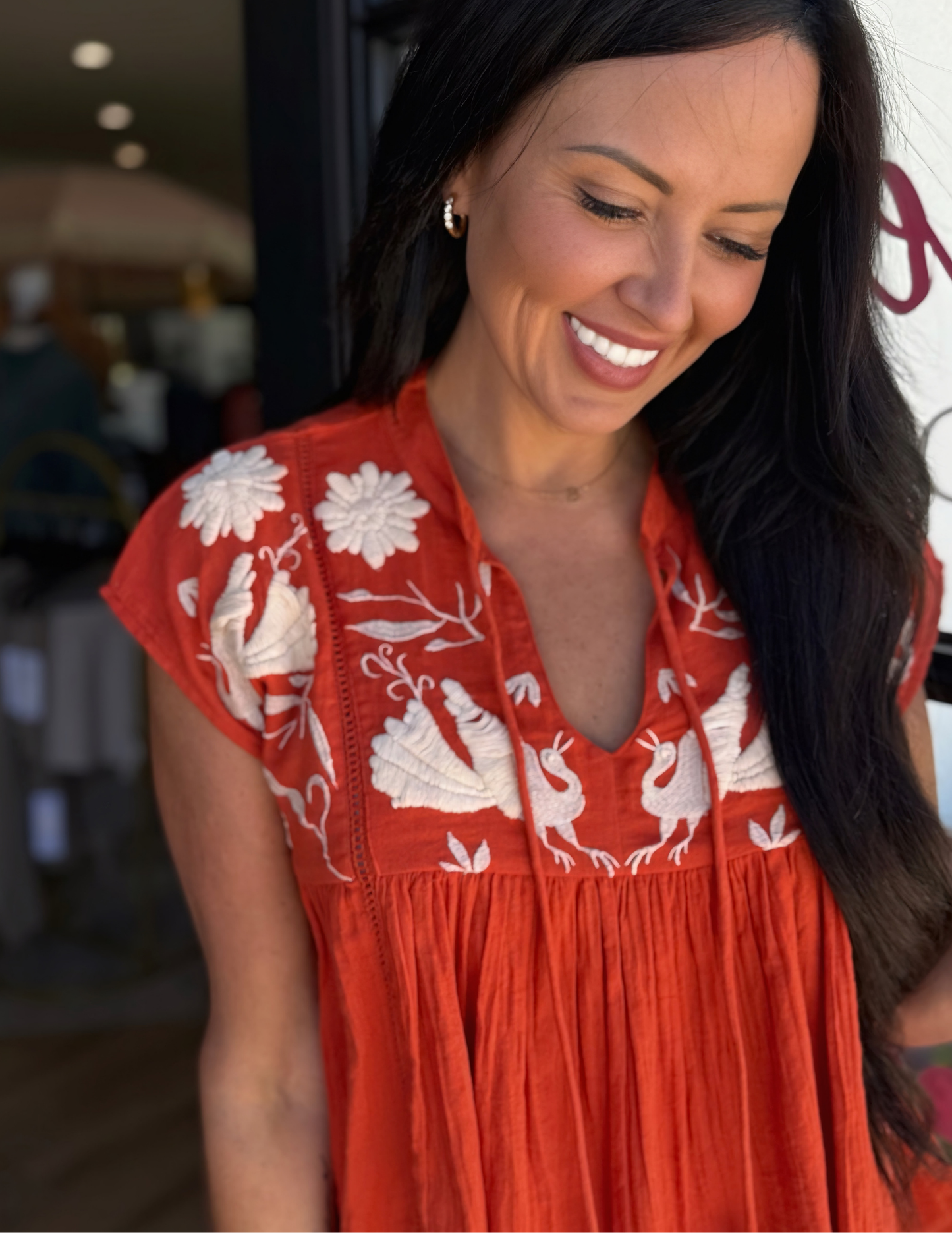 Babydoll Embroidered Top - Tres Chic Boutique