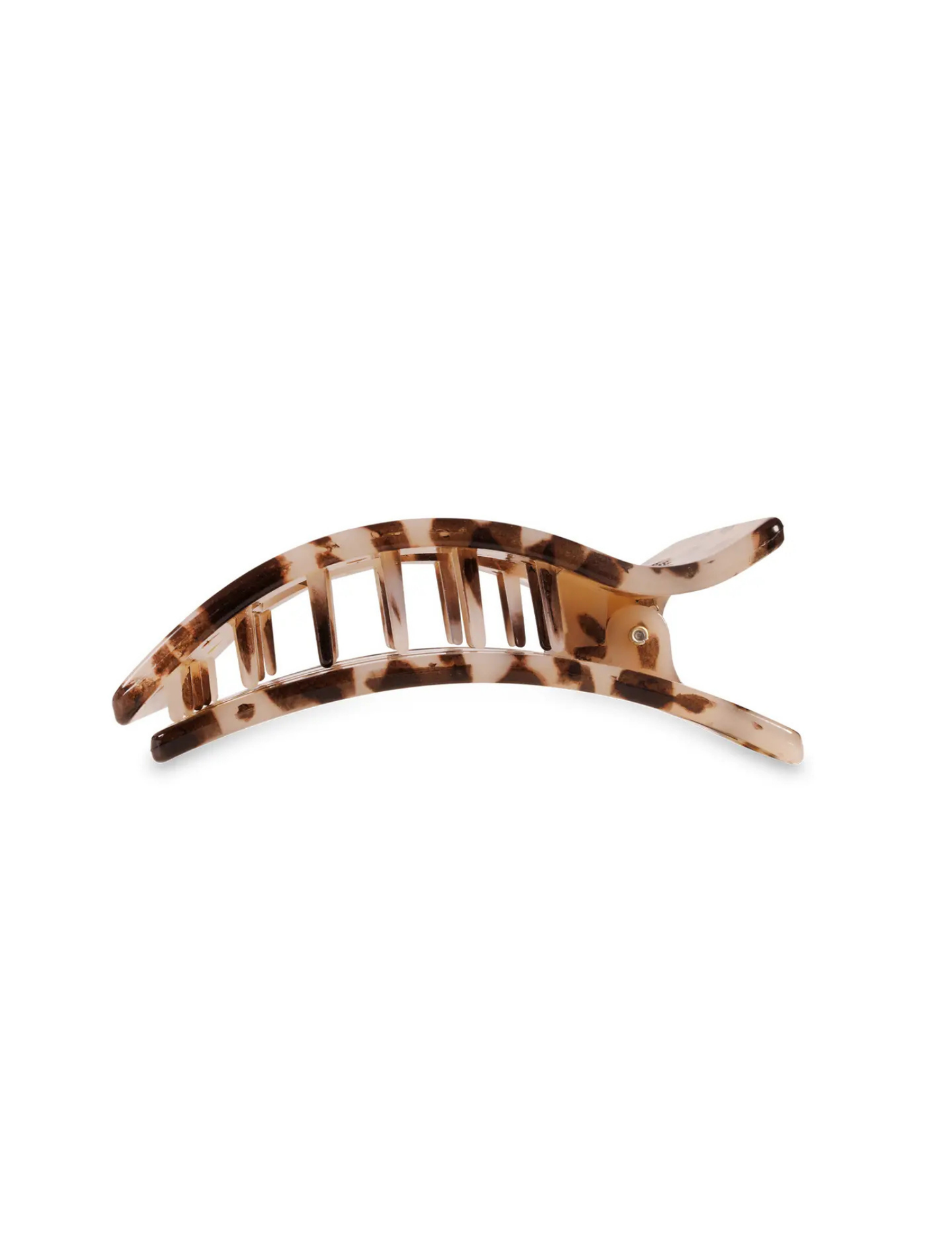 Flat Rectangle Hair Clip - Blonde Tortoise - Medium - Tres Chic Boutique