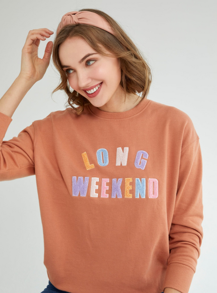 Long Weekend Sweatshirt Rust