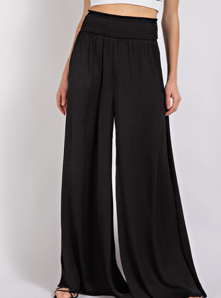 Washed Satin Wide Pant