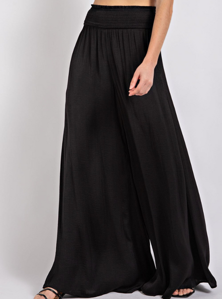 Washed Satin Wide Pant