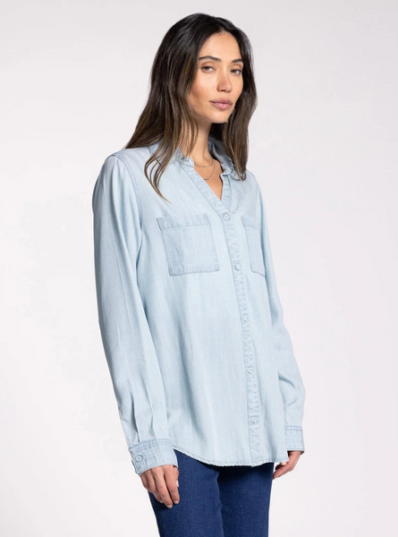 Ginger Button Up Top- Jolie Wash
