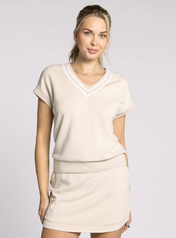 Black Mock Neck Short Sleeve