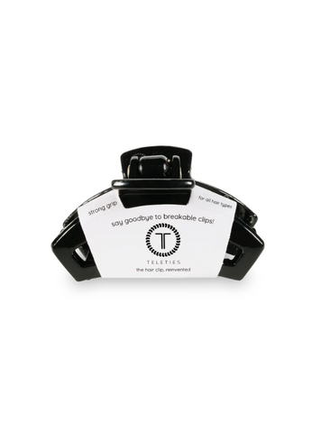Open Jet Black Tiny Hair Clip