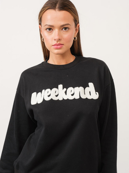 Relaxed Fit "Weekend" Sweatshirt