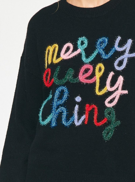 Black Merry Every Thing Sweater