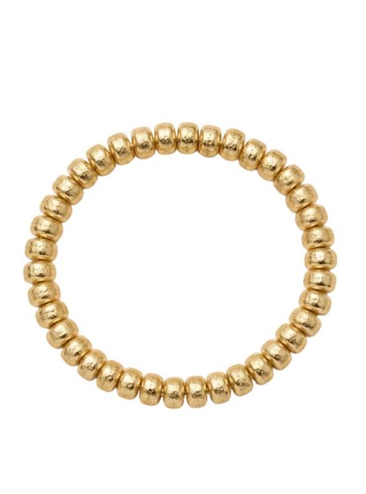 18K Brushed Gold Chip Bracelet