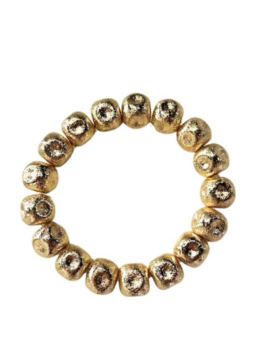 18K Gold Brushed Chunky Bracelet