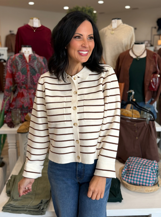 Clyde Jacket - Ivory Maroon