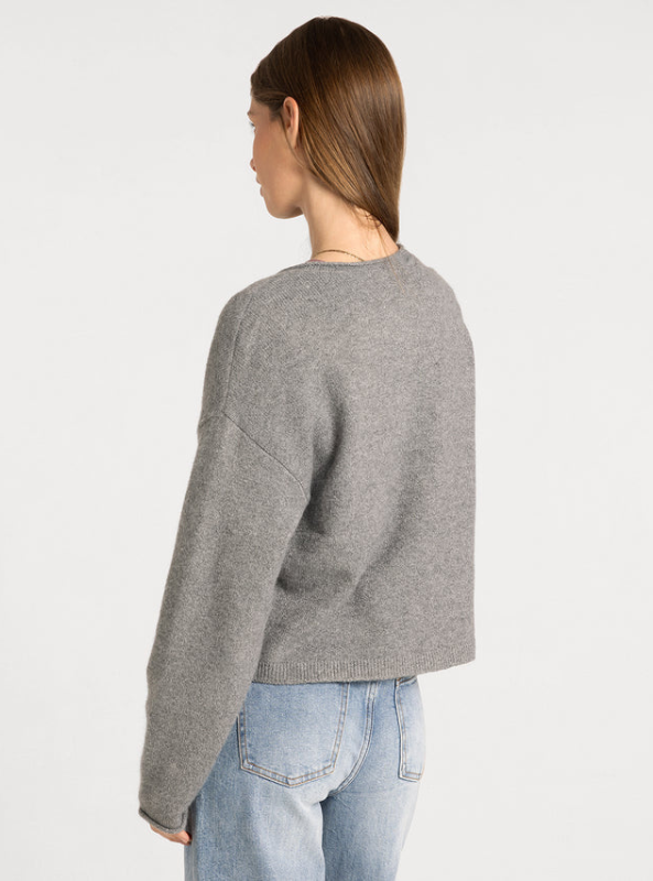 Dover Cardigan Heather Charcoal